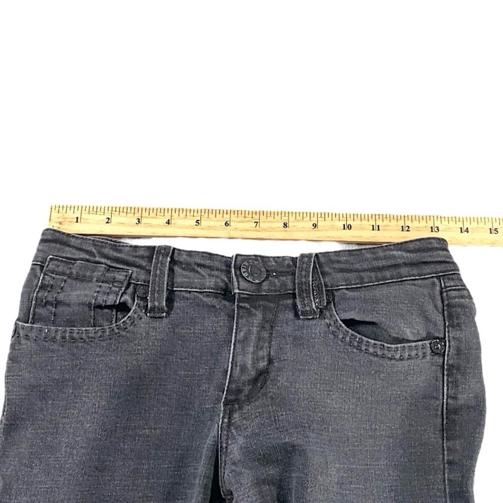 BCBGMAXAZRIA Jeans Womens 26 Graphite Slim Straight Long Biker Rockstar Y2K Club - Picture 8 of 15
